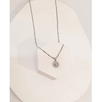 Ασημένιο κολιέ με ζιργκον SN273 